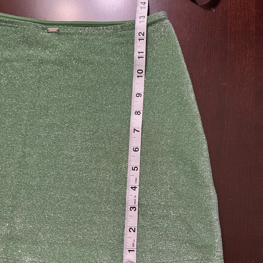 NWOT Victoria’s Secret Green Glitter Bathing  Suit  Cover-up  Skirt Sz S - Picture 4 of 4